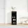 Zapatero de madera de roble negro 29,5x34x76 cm by , Shoe racks and shoe organizers - Ref: Foro24-861860, Price: 54,47 €, Dis...