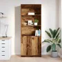 Aparador alto madera maciza 70x35x180 cm Madera de ingeniería de , Aparadores - Ref: Foro24-3328478, Precio: 120,72 €, Descue...