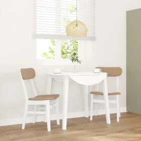 Sillas de comedor con cojines 2uds madera maciza blanco caucho von , Essstühle - Ref: Foro24-4102442, Preis: 152,57 €, Rabatt: %