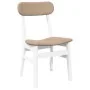 Sillas de comedor con cojines 2uds madera maciza blanco caucho von , Essstühle - Ref: Foro24-4102442, Preis: 152,57 €, Rabatt: %