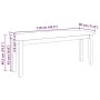 Banco 110 cm Madera Maciza Caucho by , Dining and kitchen benches - Ref: Foro24-4102603, Price: 76,76 €, Discount: %