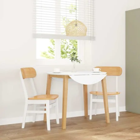 Sillas de comedor 2 unidades madera maciza de caucho blanco von , Essstühle - Ref: Foro24-4102440, Preis: 148,18 €, Rabatt: %
