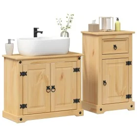 Juego de muebles de baño Corona 2 pzas madera maciza pino von , Badezimmermöbel - Ref: Foro24-3334632, Preis: 173,45 €, Rabat...