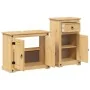 Juego de muebles de baño Corona 2 pzas madera maciza pino by , Bathroom furniture - Ref: Foro24-3334632, Price: 173,45 €, Dis...