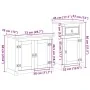 Juego de muebles de baño Corona 2 pzas madera maciza pino by , Bathroom furniture - Ref: Foro24-3334632, Price: 173,45 €, Dis...