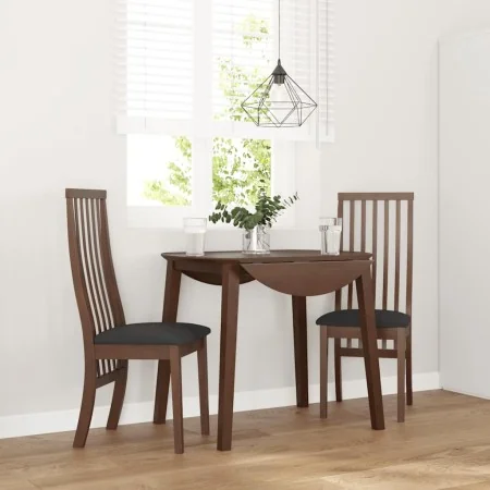 Sillas de comedor con cojines 2 uds madera maciza marrón caucho de , Sillas de comedor - Ref: Foro24-4102454, Precio: 149,29 ...