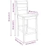 Taburetes de bar 2 uds madera maciza natural caucho von , Küchenhocker - Ref: Foro24-4102558, Preis: 131,15 €, Rabatt: %