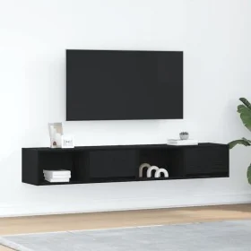 Muebles de TV 2 uds Roble Negro 80x31x25,5 cm Madera ingeniería by , TV Furniture - Ref: Foro24-861457, Price: 74,91 €, Disco...