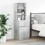 Mesilla de noche gris hormigón 39x35x125cm madera de ingeniería de , Mesitas de noche - Ref: Foro24-861313, Precio: 73,41 €, ...