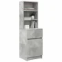 Mesilla de noche gris hormigón 39x35x125cm madera de ingeniería de , Mesitas de noche - Ref: Foro24-861313, Precio: 73,41 €, ...