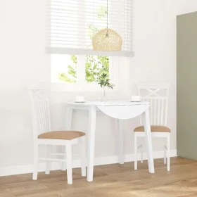Sillas de comedor con cojines 2uds madera maciza blanco caucho von , Essstühle - Ref: Foro24-4102416, Preis: 114,96 €, Rabatt: %
