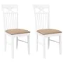 Sillas de comedor con cojines 2uds madera maciza blanco caucho by , dining chairs - Ref: Foro24-4102416, Price: 114,96 €, Dis...
