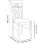 Sillas de comedor con cojines 2uds madera maciza blanco caucho by , dining chairs - Ref: Foro24-4102416, Price: 114,96 €, Dis...