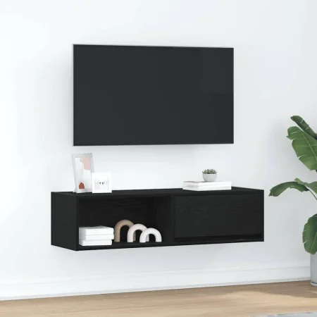 Mueble de TV de madera de roble negro 100x31x25,5 cm von , TV-Möbel - Ref: Foro24-861474, Preis: 55,54 €, Rabatt: %
