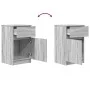 Mesitas de noche 2 uds madera contrachapada gris 39x35x65 cm by , Nightstands - Ref: Foro24-861330, Price: 91,36 €, Discount: %