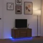 Mueble de TV con luces LED roble marrón 100x41x50 cm by , TV Furniture - Ref: Foro24-861415, Price: 116,98 €, Discount: %
