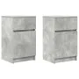 Mesitas de noche 2 uds madera contrachapada gris 39x35x65 cm von , Nachttische - Ref: Foro24-861326, Preis: 88,79 €, Rabatt: %