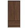 Armario con cajón de roble marrón 55,5x34x119,5 cm by , Sideboards - Ref: Foro24-861649, Price: 96,58 €, Discount: %
