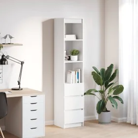 Aparador alto blanco 37,5x35x180 cm madera de ingeniería by , Sideboards - Ref: Foro24-861661, Price: 99,61 €, Discount: %
