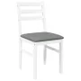 Sillas de comedor con cojines 2uds madera maciza blanco caucho by , dining chairs - Ref: Foro24-4102421, Price: 79,10 €, Disc...