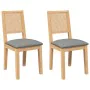 Sillas de comedor con cojines 2 uds madera maciza caucho de , Sillas de comedor - Ref: Foro24-4102480, Precio: 176,72 €, Desc...
