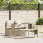 Set comedor de jardín 3 pzas con cojines ratán sintético beige by , Garden sets - Ref: Foro24-4104185, Price: 274,26 €, Disco...