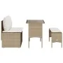 Set comedor de jardín 3 pzas con cojines ratán sintético beige by , Garden sets - Ref: Foro24-4104185, Price: 274,26 €, Disco...