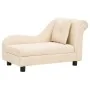 Sofá para perros con almohada crema felpa 83x44x44 cm by , Beds for dogs - Ref: Foro24-171106, Price: 129,43 €, Discount: %