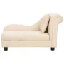 Sofá para perros con almohada crema felpa 83x44x44 cm by , Beds for dogs - Ref: Foro24-171106, Price: 129,43 €, Discount: %