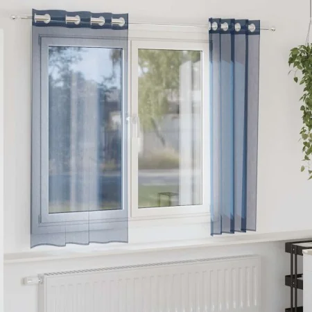 Cortinas de gasa con ojales 2 uds azul real by , Curtains and curtains - Ref: Foro24-4102113, Price: 13,23 €, Discount: %