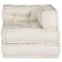 Puf modular crema 70x70x54 tela by , Cushions for chairs and sofas - Ref: Foro24-4019021, Price: 170,36 €, Discount: %