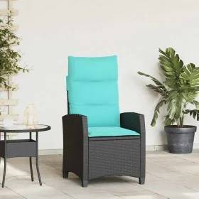 Silla de jardín reclinable con mesa auxiliar ratán negro by , Garden chairs - Ref: Foro24-4108274, Price: 142,39 €, Discount: %