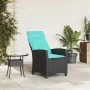 Silla de jardín reclinable con mesa auxiliar ratán negro by , Garden chairs - Ref: Foro24-4108274, Price: 142,34 €, Discount: %