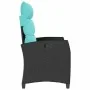Silla de jardín reclinable con mesa auxiliar ratán negro by , Garden chairs - Ref: Foro24-4108274, Price: 142,34 €, Discount: %
