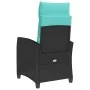 Silla de jardín reclinable con mesa auxiliar ratán negro by , Garden chairs - Ref: Foro24-4108274, Price: 142,34 €, Discount: %