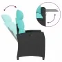 Silla de jardín reclinable con mesa auxiliar ratán negro by , Garden chairs - Ref: Foro24-4108274, Price: 142,34 €, Discount: %