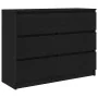 Aparador de madera de roble negro 100x35x76 cm de , Aparadores - Ref: Foro24-3328499, Precio: 139,84 €, Descuento: %