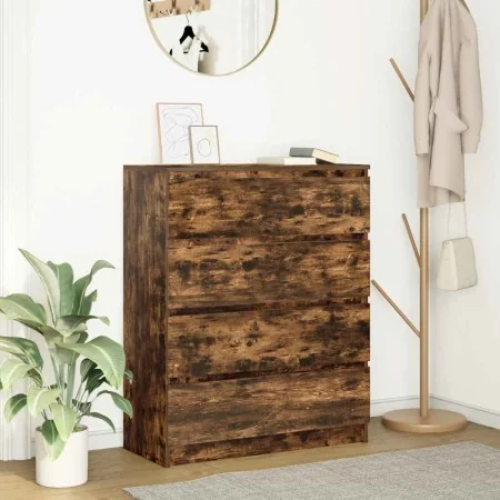Aparador roble ahumado 80x35x99 cm madera de ingeniería de , Aparadores - Ref: Foro24-3328484, Precio: 125,09 €, Descuento: %