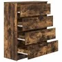 Aparador roble ahumado 80x35x99 cm madera de ingeniería de , Aparadores - Ref: Foro24-3328484, Precio: 125,09 €, Descuento: %