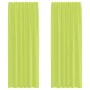 Cortinas de gasa con trabillas 2 uds. verde manzana de , Cortinas y visillos - Ref: Foro24-4102255, Precio: 15,26 €, Descuent...