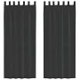 Cortinas de gasa con bolsillos para varillas 2 uds. negro von , Vorhänge und Gardinen - Ref: Foro24-4102170, Preis: 15,00 €, ...