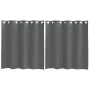 Cortinas de gasa con ojales 2 uds gris oscuro 140x140 cm de , Cortinas y visillos - Ref: Foro24-4102077, Precio: 13,23 €, Des...