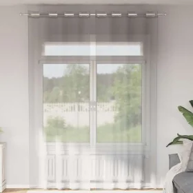 Cortinas de gasa con ojales 2 uds gris claro 140x260 cm by , Curtains and curtains - Ref: Foro24-4102111, Price: 15,29 €, Dis...