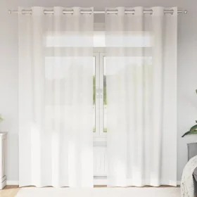 Cortinas de gasa con ojales 2 uds blanco by , Curtains and curtains - Ref: Foro24-4102151, Price: 15,00 €, Discount: %