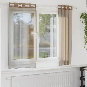 Cortinas de gasa con ojales 2 uds marrón claro von , Vorhänge und Gardinen - Ref: Foro24-4102126, Preis: 14,11 €, Rabatt: %