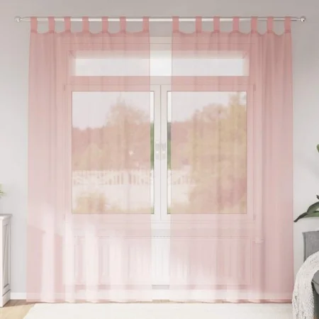 Cortinas de gasa con bolsillos para varillas 2 uds. rosa von , Vorhänge und Gardinen - Ref: Foro24-4102198, Preis: 13,99 €, R...