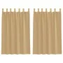 Cortinas de gasa con bolsillos para varillas 2 uds. arena by , Curtains and curtains - Ref: Foro24-4102217, Price: 13,08 €, D...