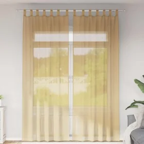 Cortinas de gasa con bolsillos para varillas 2 uds. arena by , Curtains and curtains - Ref: Foro24-4102220, Price: 15,00 €, D...