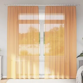 Cortinas de gasa con trabillas 2 uds naranja 140x225 cm by , Curtains and curtains - Ref: Foro24-4102283, Price: 15,57 €, Dis...