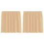 Cortinas de gasa con trabillas 2 uds arena 140x140 cm de , Cortinas y visillos - Ref: Foro24-4102306, Precio: 12,63 €, Descue...